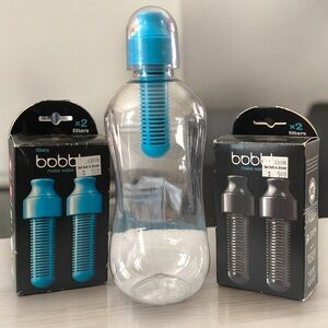BOBBLE NWT Water Bottle and 4 Filters.